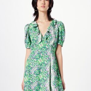 River Island Green Floral Mini Dress
